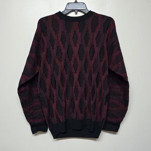Protege Mens 3D Knit Coogi Style Crewneck Sweater Cosby Biggie Sz‎ MED